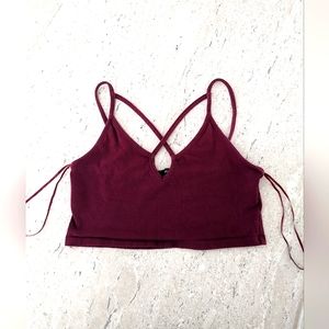 Ambiance Maroon Crop Top Size M